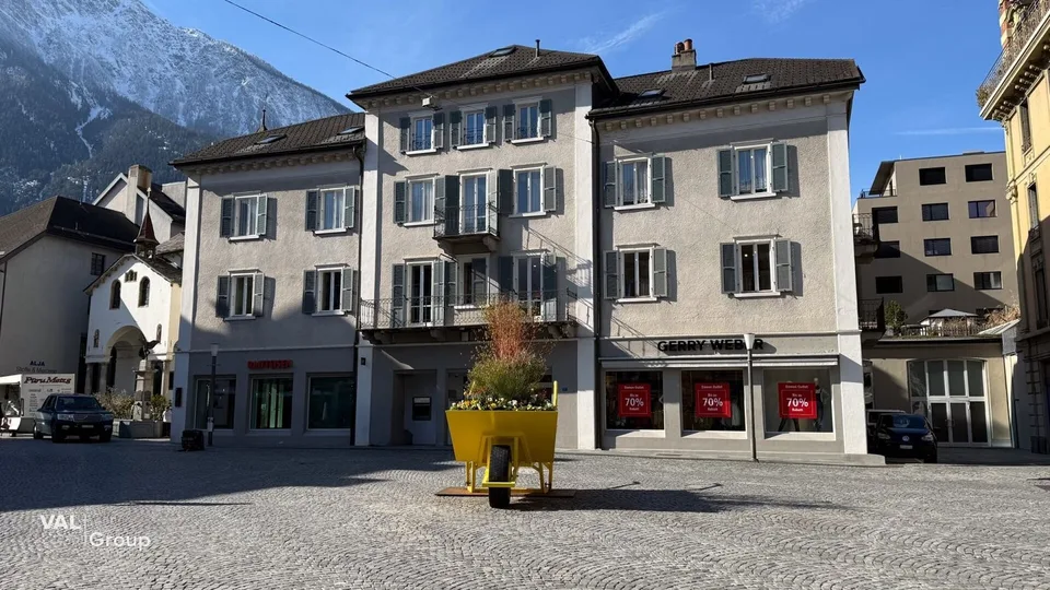Einzigartige Geschäftsfläche direkt am pulsierenden Stadtplatz von Brig