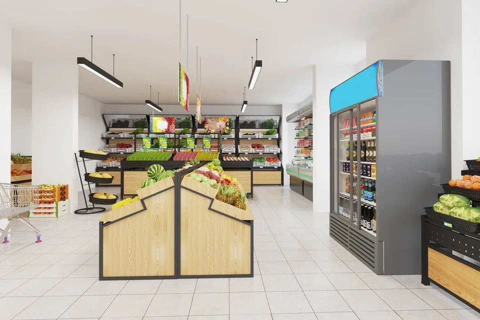 Belle arcade commerciale avec vitrine sur rue