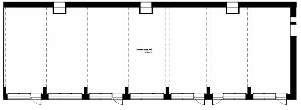 Arcade de 192m2 avec vitrine