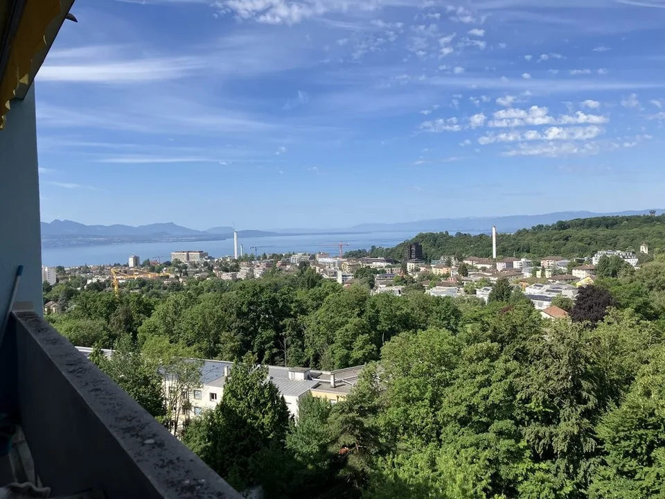 Bal appartement proche des commodités et avec vue sur le lac