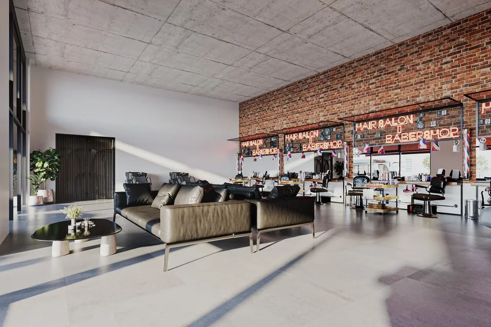 Belle arcade dans nouveau bâtiment
