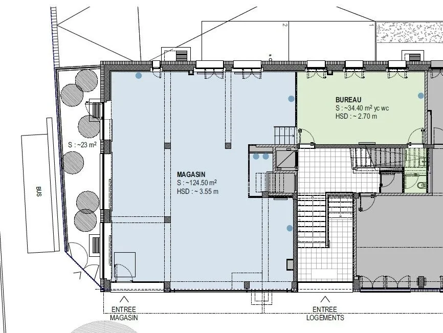 Surface commerciale de 37 m2 au centre-ville