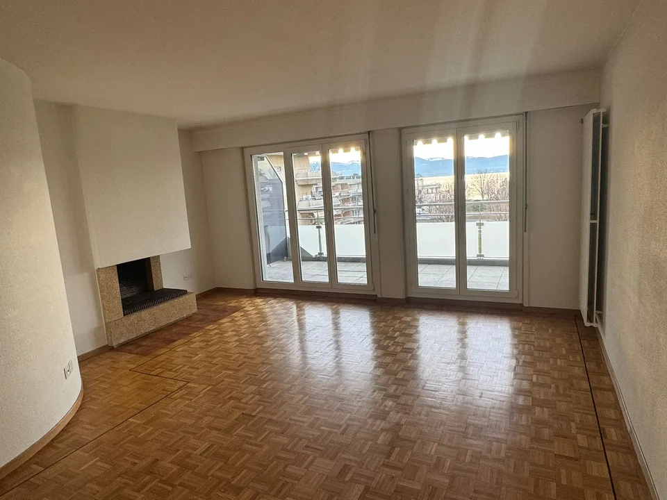 Bel appartement de 3.5 pièces avec cheminée et grand balcon avec vue