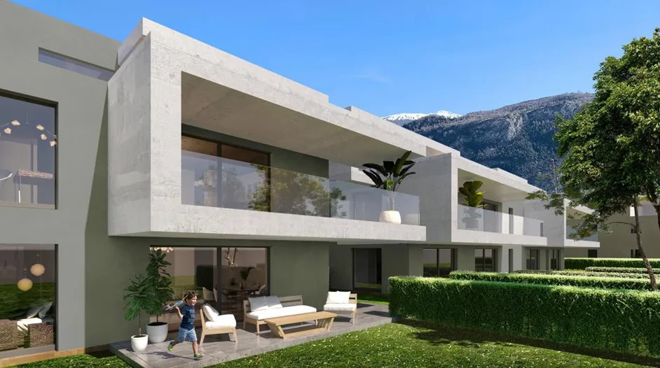 2.5 pièces neuf – 60 m² avec terrasse couverte et parking – Uvrier / Sion