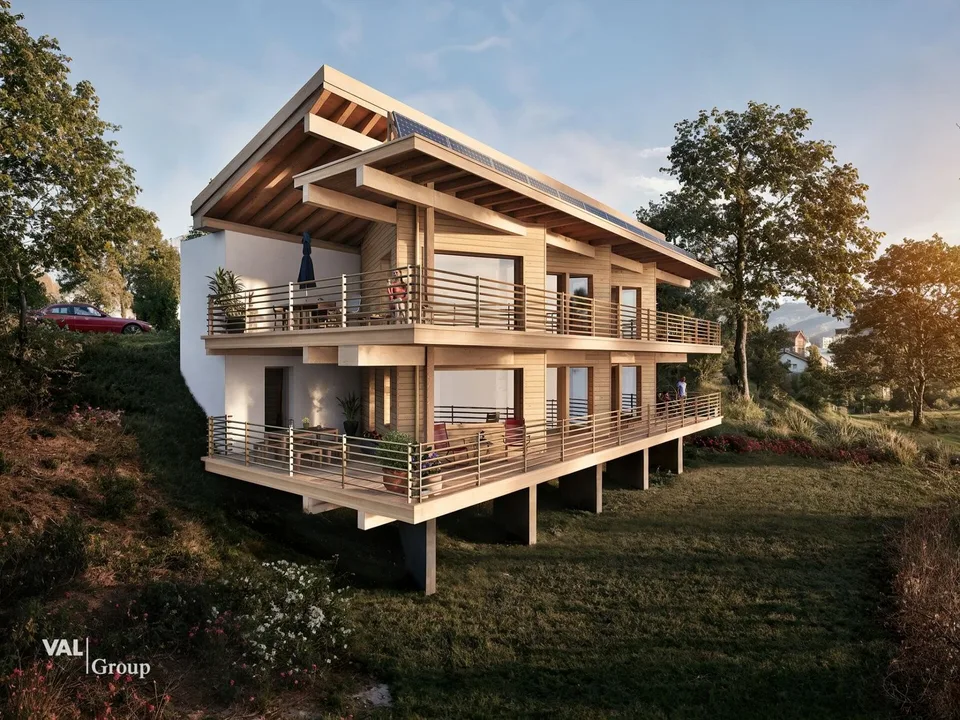 Lumière, cadre paisible et vue imprenable pour ce projet Minergie-P