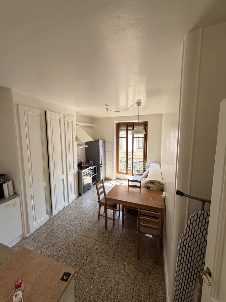 2 pièces meublé, lumineux et central — Plainpalais, proche Université / Bright furnished 2-room flat in central Geneva, near the University
