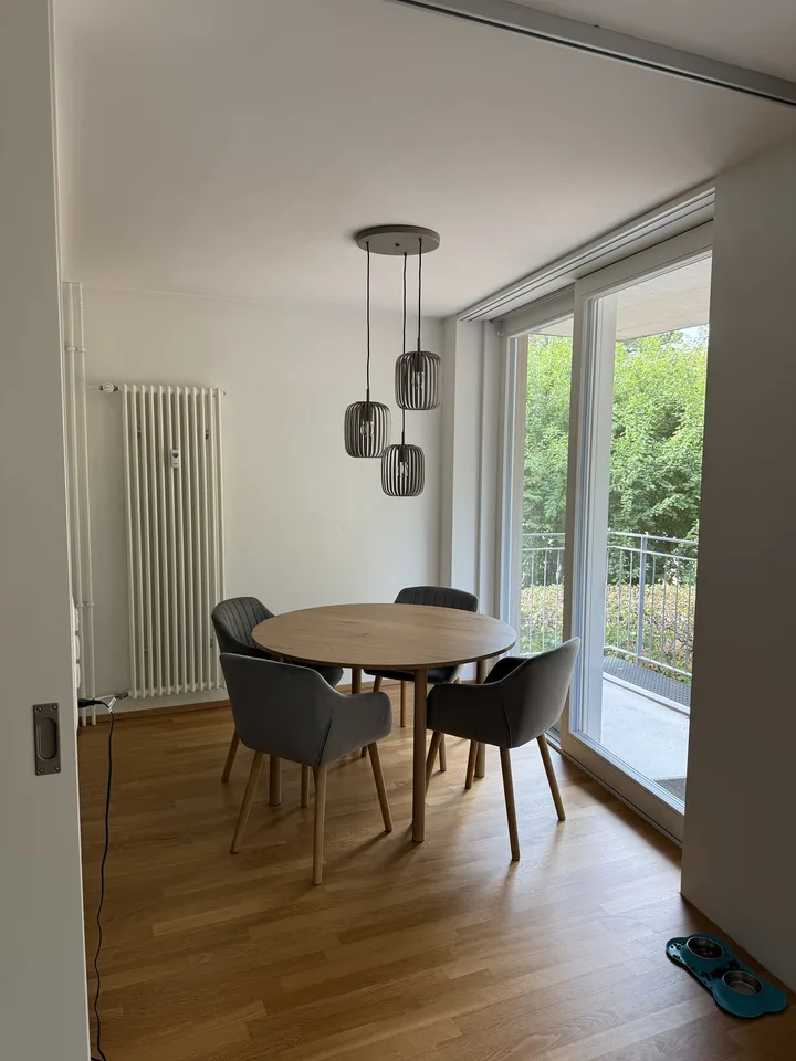 Möblierte 2.5-Zimmerwohnung mit Sitzplatz, Garten und Balkon