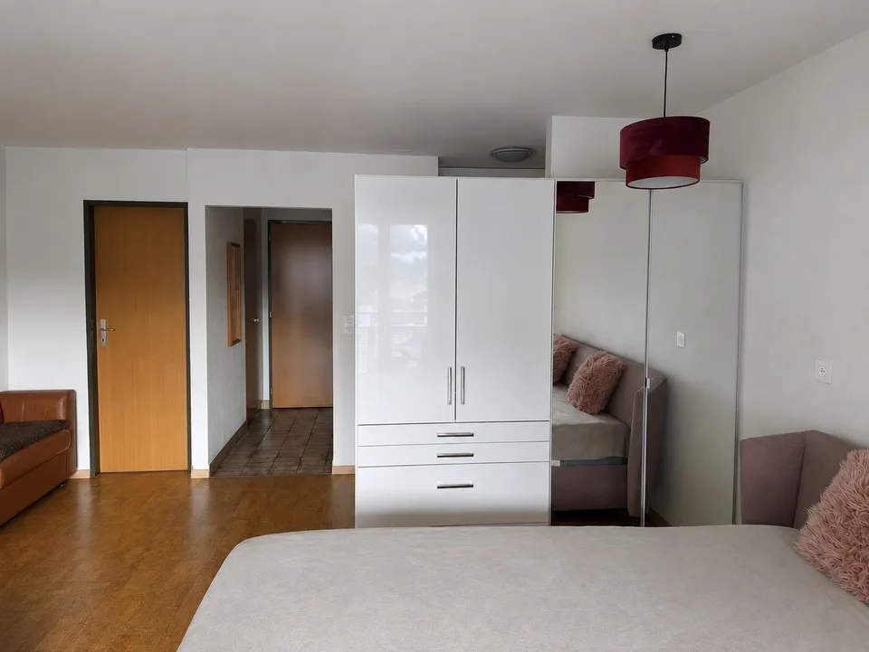 Möbliertes 1½-Zimmer-Studio mit Balkon und Bergblick in Leukerbad
