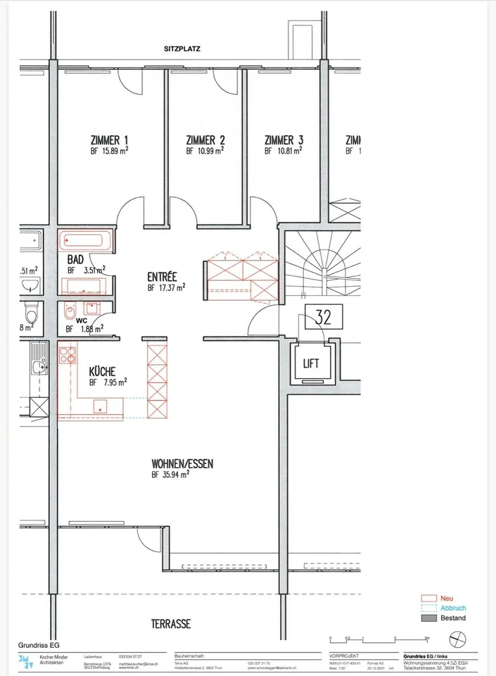 Nachmieter per sofort / Moderne Erdgeschoss 4.5-Zimmer-Wohnung mit grosser Terrasse und Balkon in Stadtnähe.