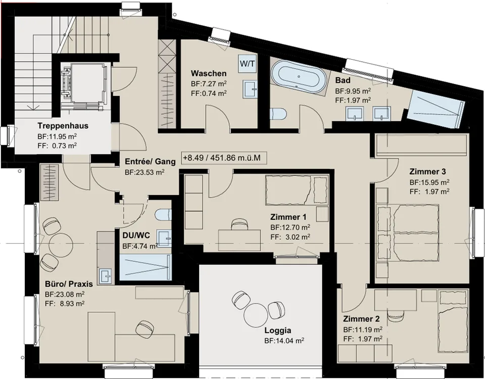 Grosse 5.5-Zimmer Attika-Maisonette - Neubau Mehrfamilienhaus