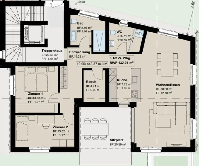 Moderne und grosszügige 3.5-Zimmerwohnung - Neubau Mehrfamilienhaus