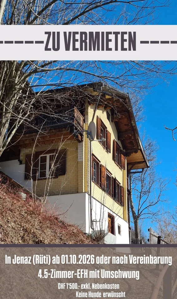 4.5 Zimmerhaus mit Umschwung