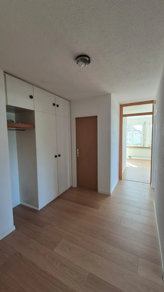 Helle, frisch renovierte 3.5-Zimmer-Wohnung mit Balkon und schöner Aussicht