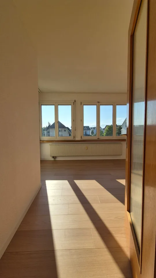 Helle, frisch renovierte 3.5-Zimmer-Wohnung mit Balkon und schöner Aussicht
