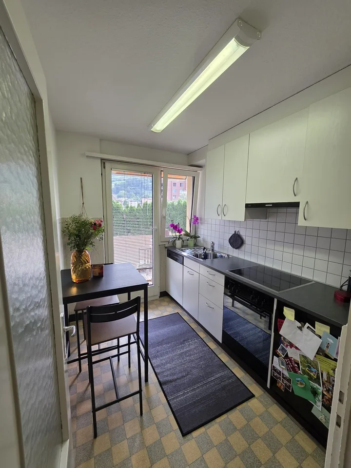 Helle 2-Zimmer-Wohnung direkt beim Bahnhof Horw mit Balkon