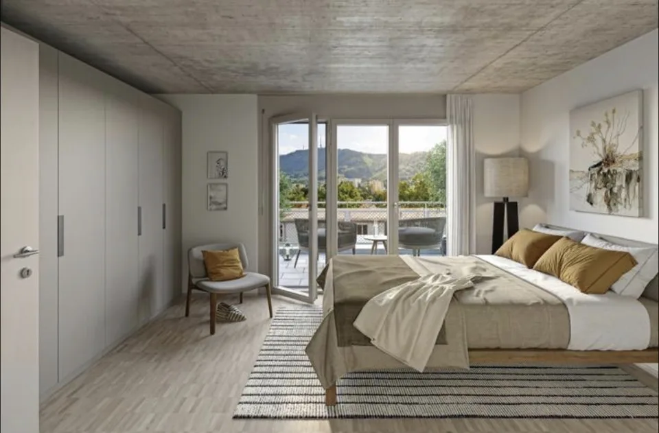 Moderne 2.5-Zimmer-Neubauwohnung im Brahmshof (Siedlung Pilgerbrunnen), Zürich Kreis 3