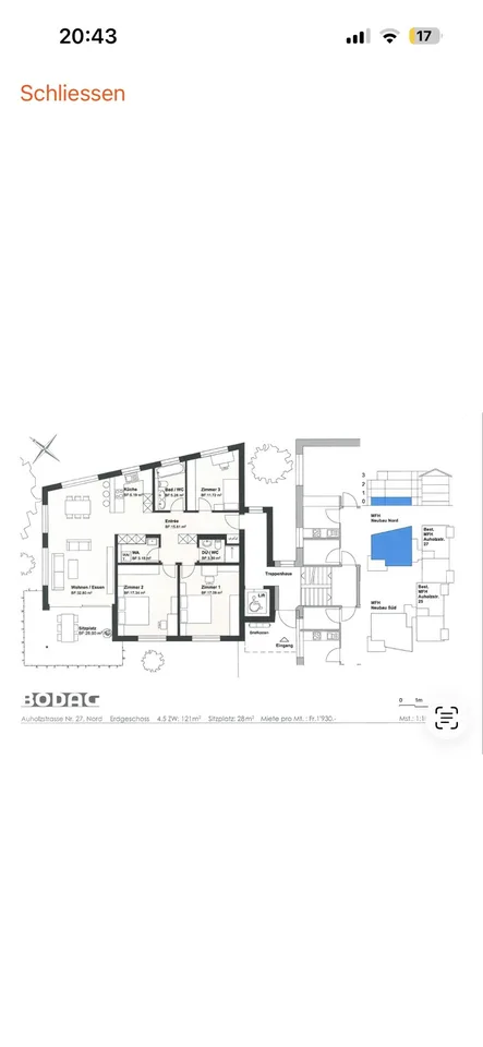 Attraktive 4.5-Zimmer-Wohnung im Eigentumsstandard mit grossem Sitzplatz