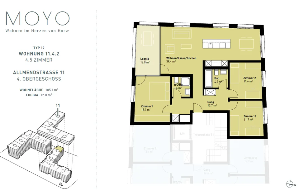 Exklusive 4.5-Zimmer-Wohnung im MOYO Horw