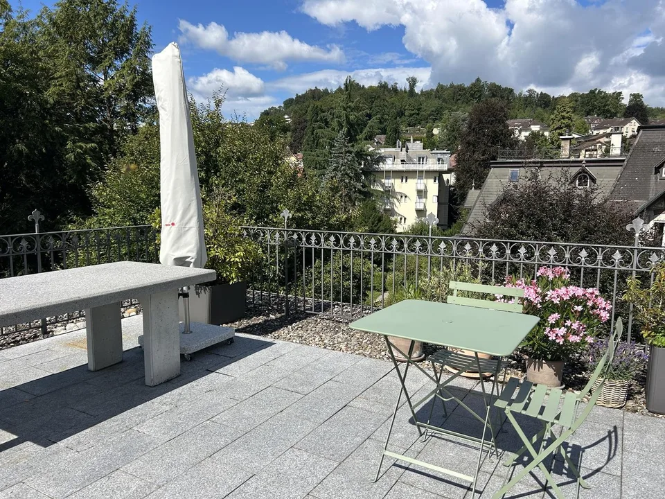 Stilvolle 2,5-Zimmer Dachwohnung mit exklusiver Panorama-Dachterrasse