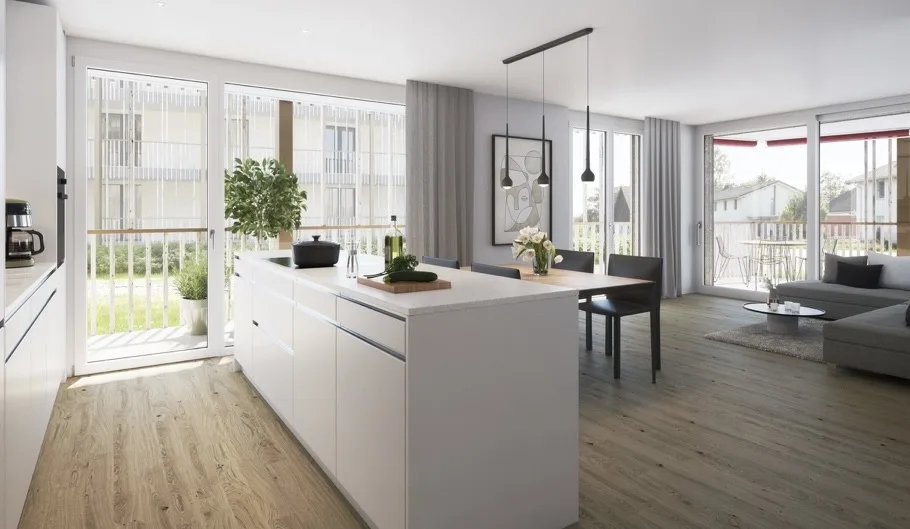 Moderne Attikawohnung im Neubau 2.5- Zimmer