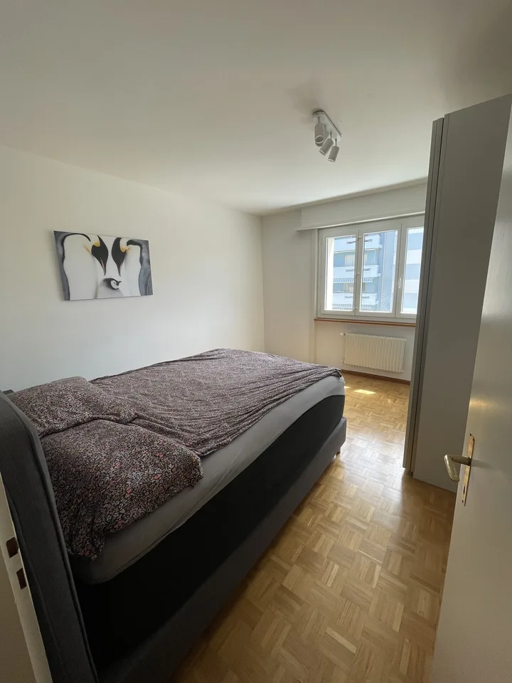 Helle 2.5 Zimmer Wohnung mit grossem Balkon und schöner Aussicht.