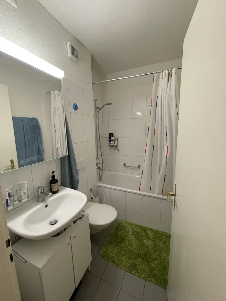 Helle 2.5 Zimmer Wohnung mit grossem Balkon und schöner Aussicht.