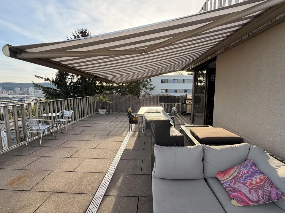 Fully furnished 2.5-room apartment with large terrace overlooking Zürich