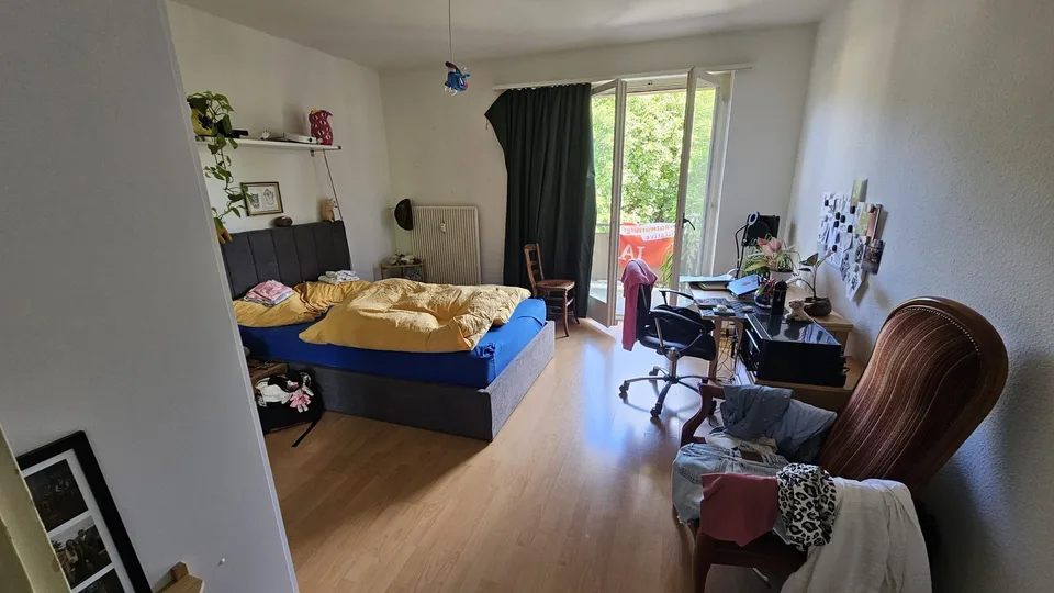 Helle 2-Zimmer-Wohnung mit grossem Balkon und Parkblick im Herzen von Basel