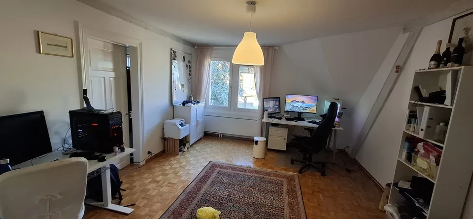 Befristet Okt/Nov '26: WG-Zimmer + Büro im schönen Kreis 7 - Seesicht inklusive!