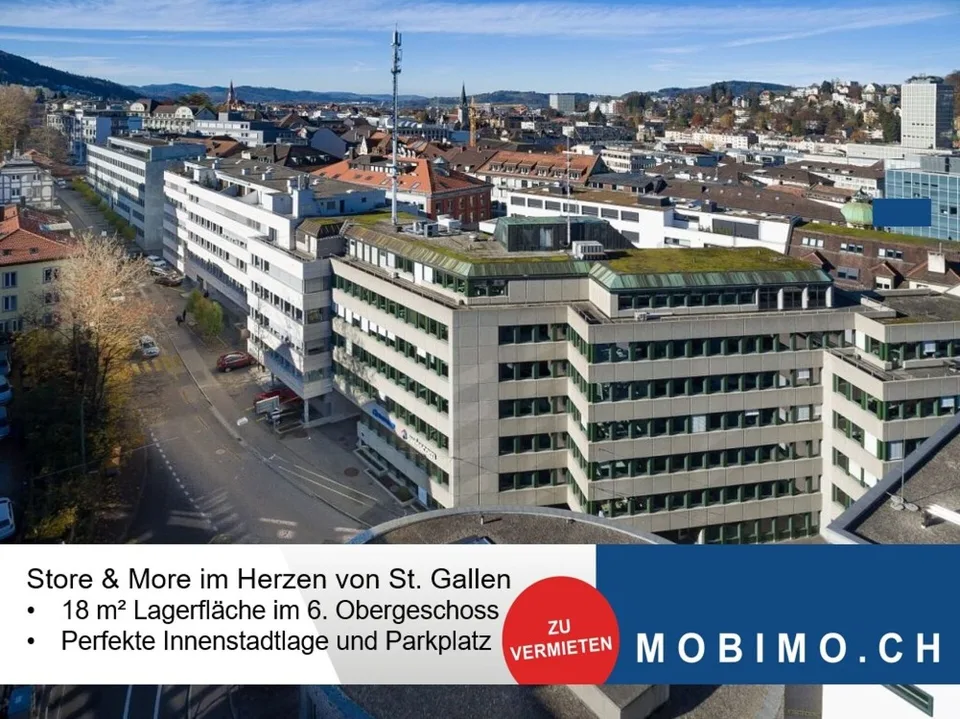 Kompakt & zentral - 18 m² Lagerraum im Herzen von St. Gallen