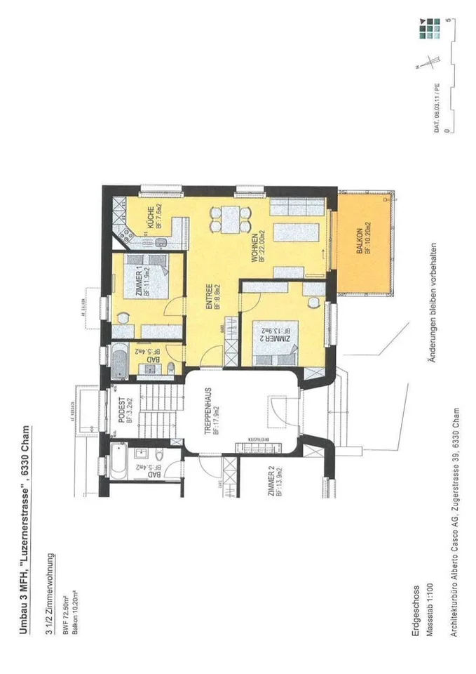 Attraktive 3.5 Zimmer Wohnung im Herzen von Cham