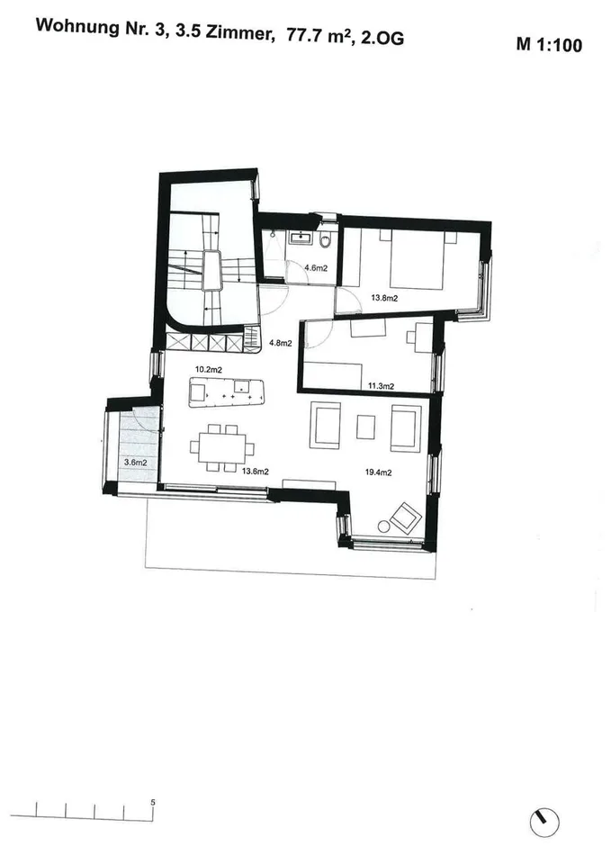 Moderne 3.5-Zimmer-Wohnung an ruhiger und zentraler Lage in Baden