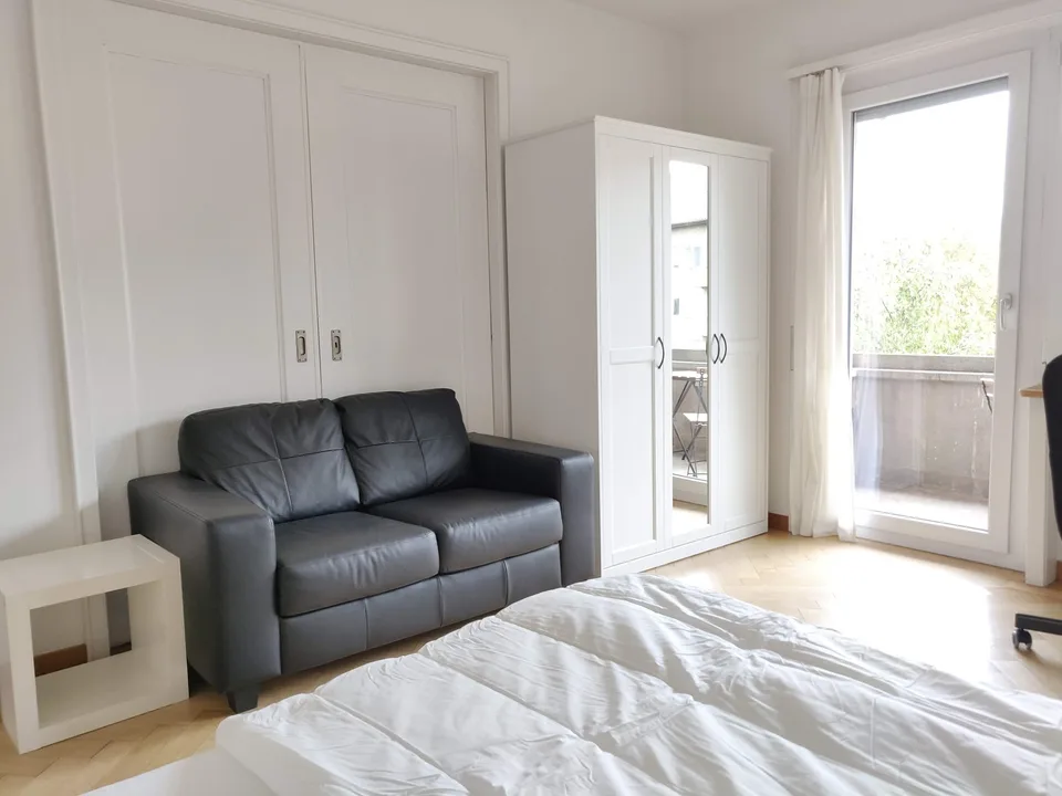 Fully Furnished Room with a private Balcony for Rent in a Prime Central Location - Available from August