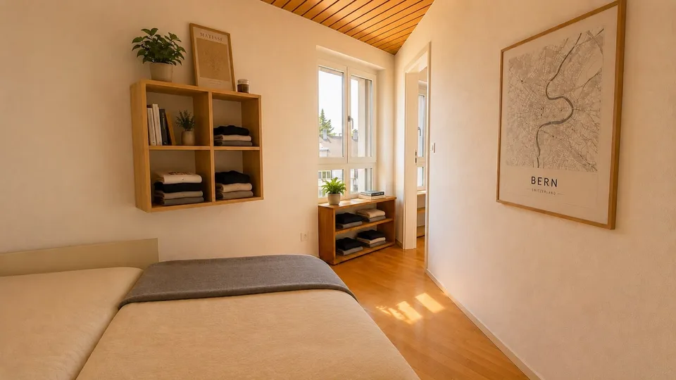 Sonniges, frisch saniertes und möbliertes Wohnstudio in Liebefeld – nur 10 Minuten bis ins Zentrum von Bern