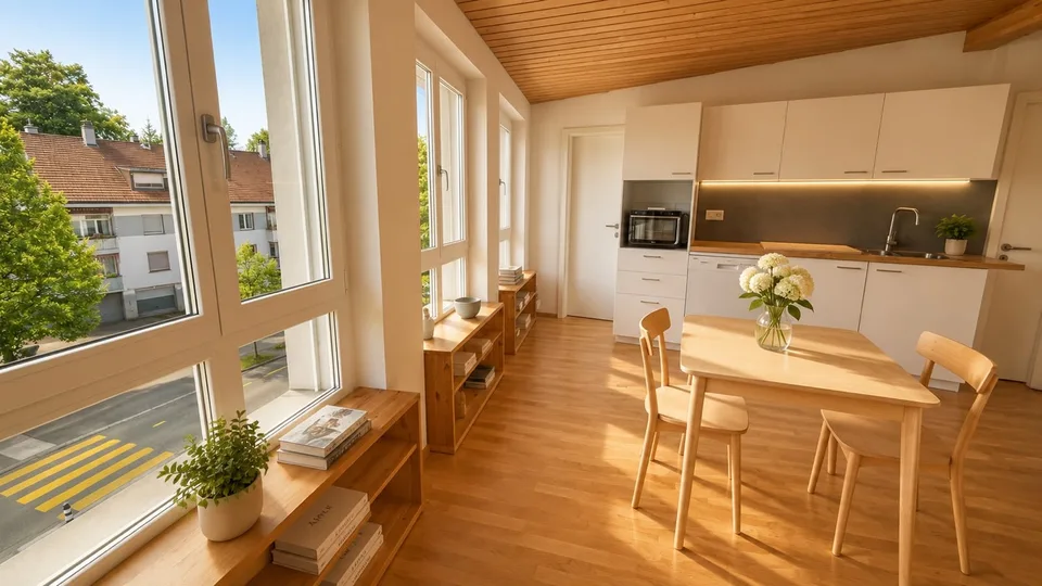 Sonniges, frisch saniertes und möbliertes Wohnstudio in Liebefeld – nur 10 Minuten bis ins Zentrum von Bern