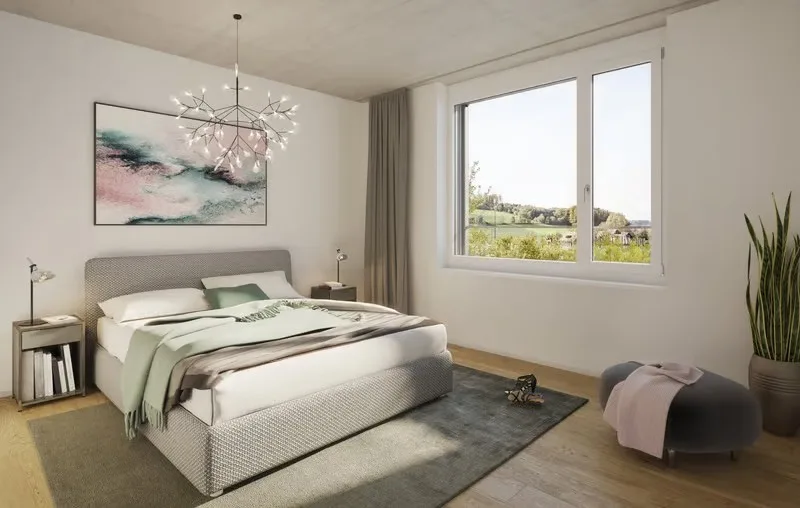 3 1/2 Wohnung mit Balkon und Loggia