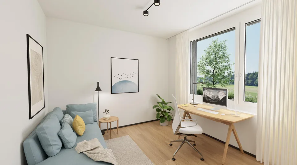 3 1/2 Wohnung mit Balkon und Loggia