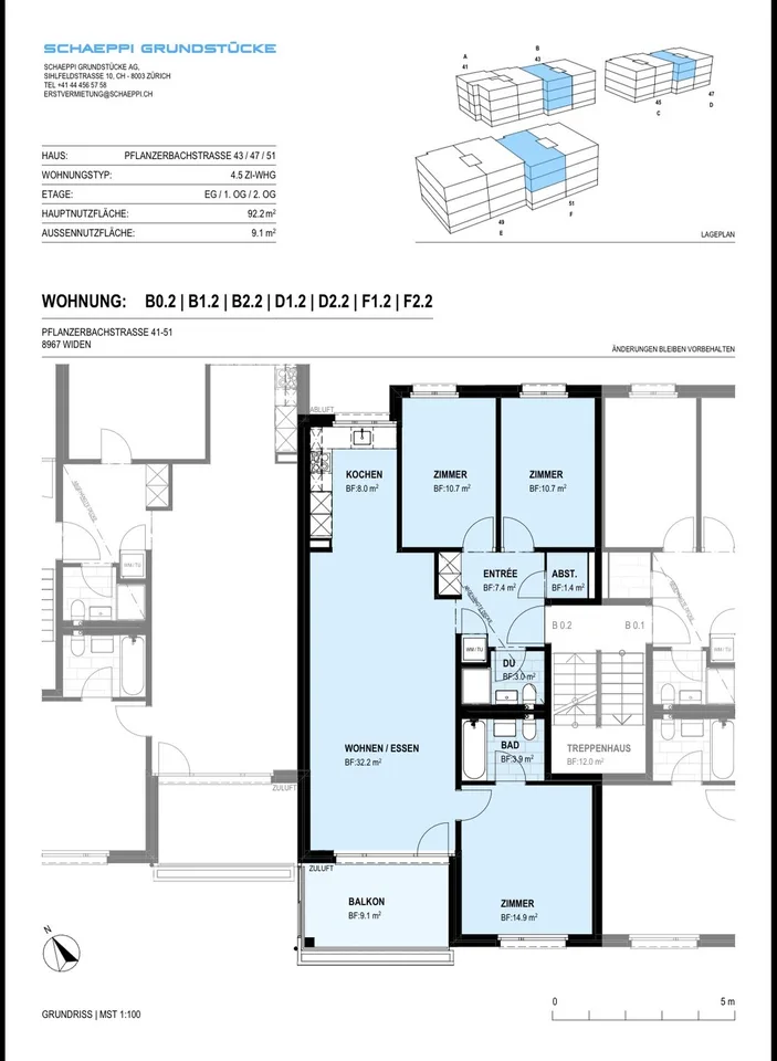 Appartement moderne 4.5 pièces dans le Widen avantageux en termes d'impôts