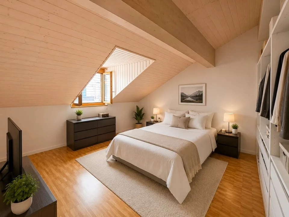 Bel appartement avec de beaux volumes.