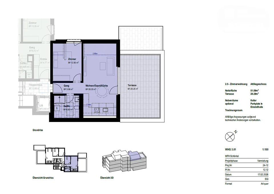 Moderne 2.5-Zimmer-Neubau-Wohnung im Grossfeld 8 in Arth