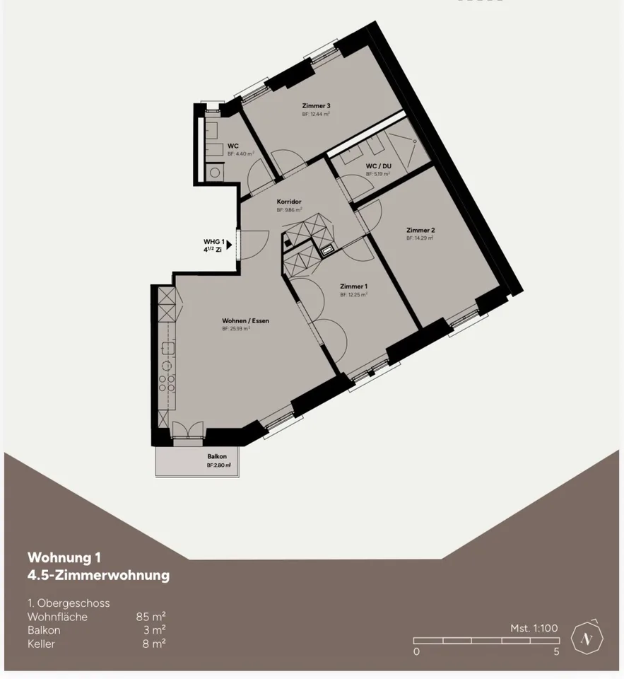 Charming 4.5 rooms apartment in the heart of Zurich Werd