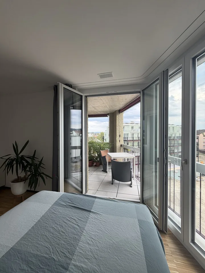 Bright Room with Direct Balcony Access in a High-Quality New-Build Apartment  Dübendorf