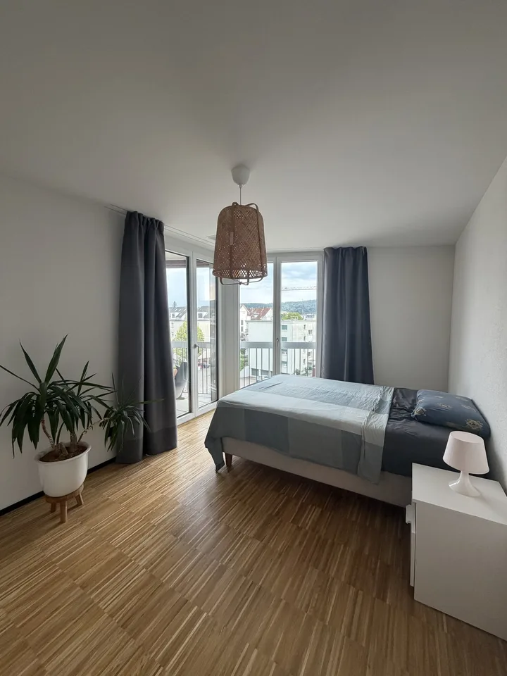 Bright Room with Direct Balcony Access in a High-Quality New-Build Apartment  Dübendorf