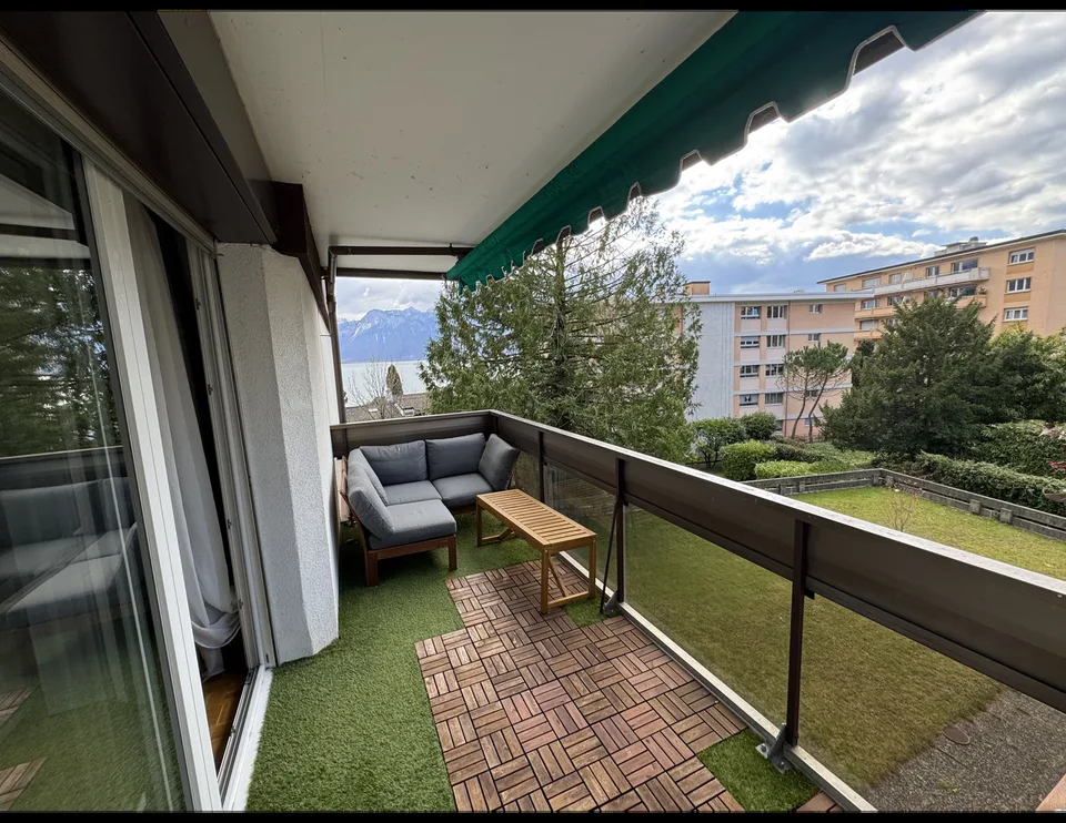 Appartement 2.5 pièces à Clarens (Montreux) – Vue lac