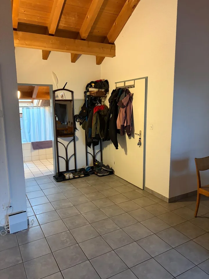 Charmante 2.5-Zimmer-Dachwohnung mit Balkon in Azmoos