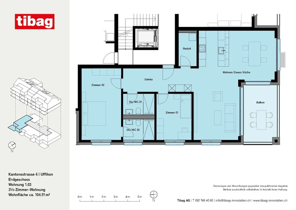 Moderne Wohnung in Uffikon LU zu vermieten