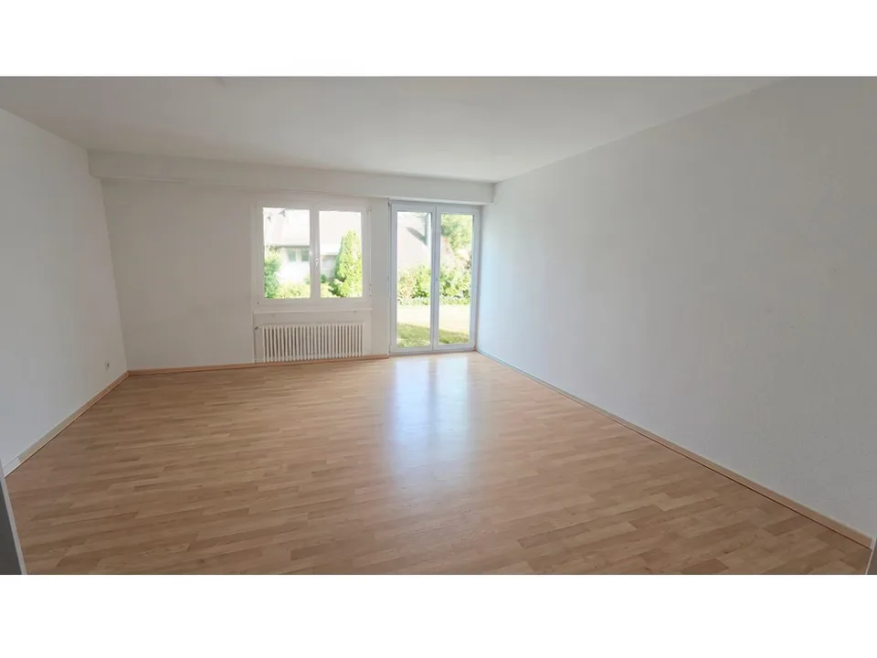 Die 1.5-Zimmer-Wohnung im EG mit dem sehr praktischen Grundriss