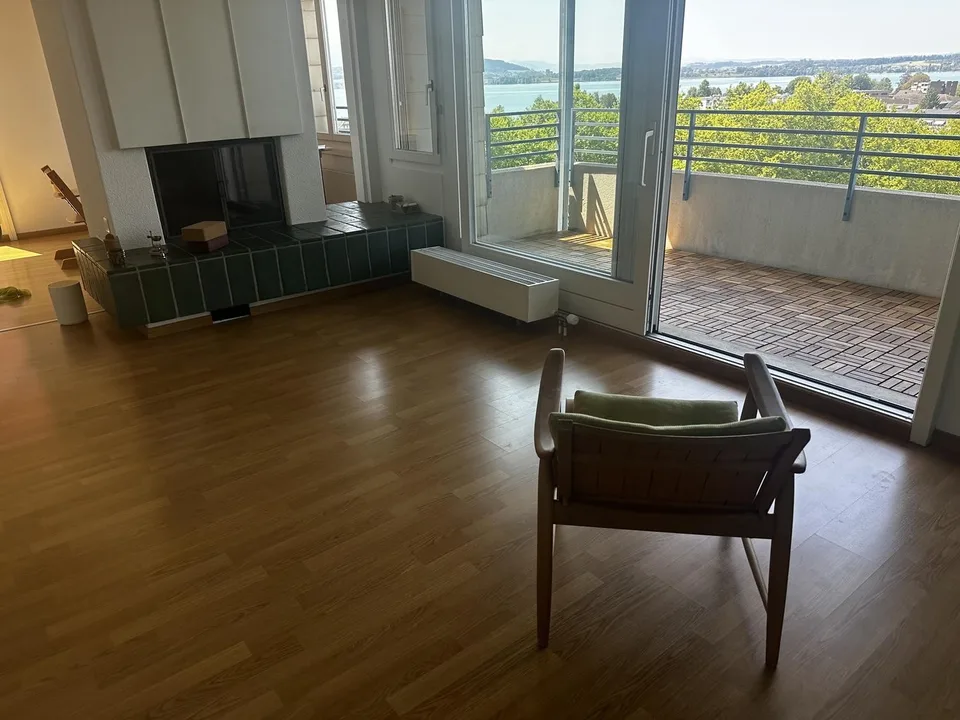 Zimmer: grosse zentrale ruhige Attikawohnung mit Seeblick