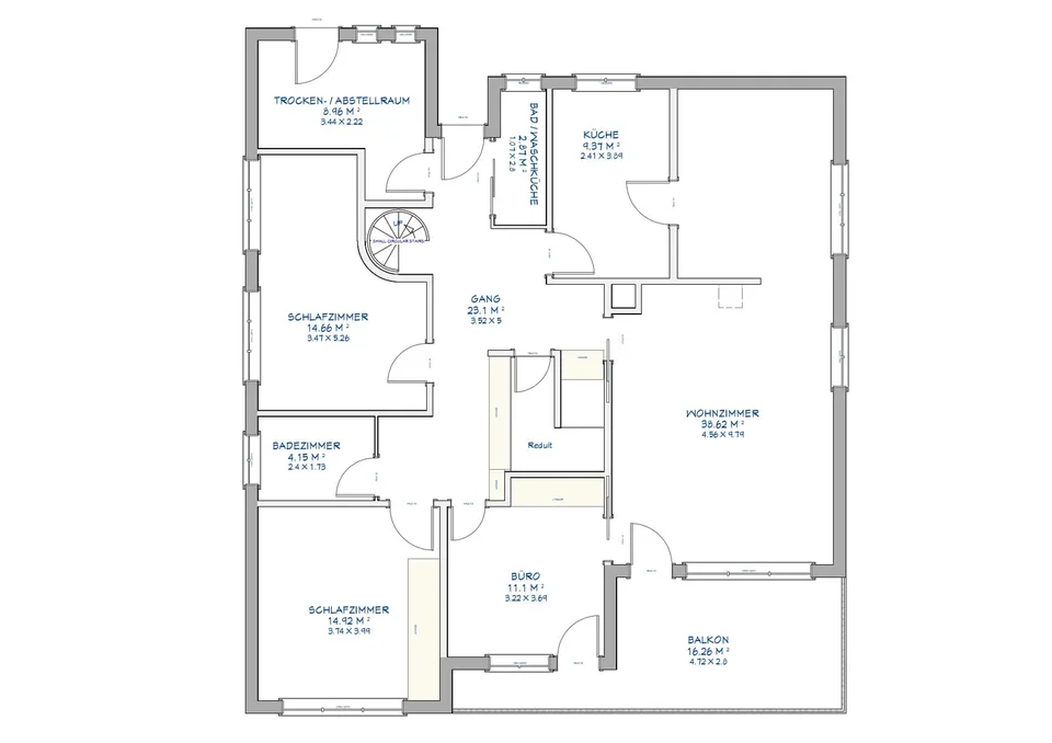 Grosszügige 5.5-Zimmerwohnung mit Garten in Einfamilienhaus