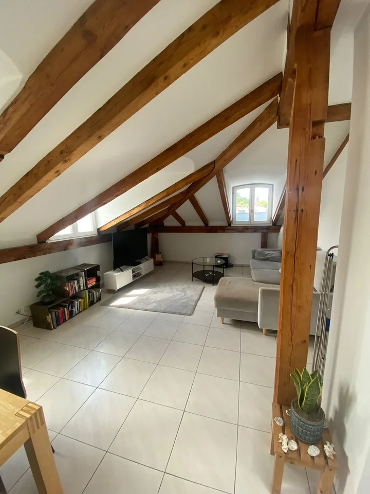 Helles WG-Zimmer mit Dachterasse